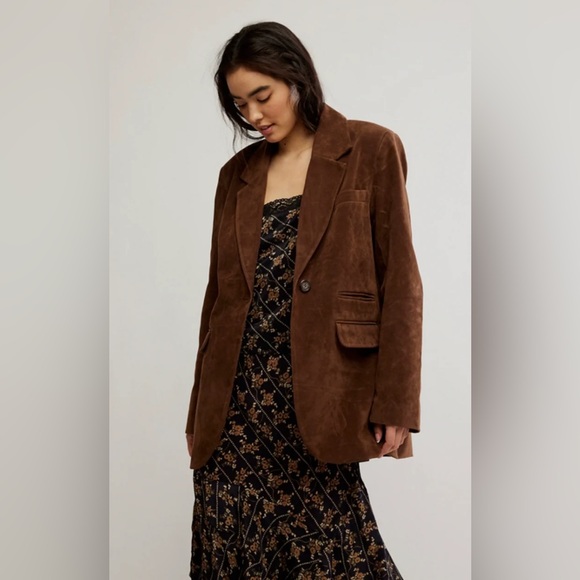 Free People paper cut blazer jacket - Picture 3 of 6